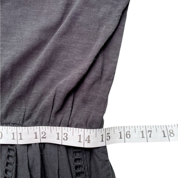 Good Hart Black Cotton Sleeveless Midi Dress with Eyelet Detail on Bottom - Picture 11 of 14